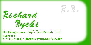 richard nyeki business card